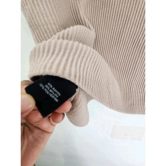 Marled Womens Ribbed Stretchy Fitted Tank Crop Top Cami XL Brown Casual Summer - Picture 5 of 6